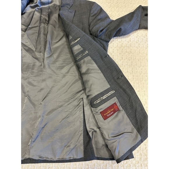 Ermenegildo Zegna StileLibero Sport Coat 42R Gray‎ Glen Plaid Wool Blazer - Picture 8 of 13